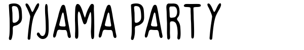 Pyjama Party font preview